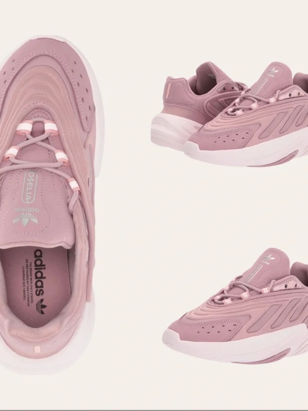 adidas Women's Pink Running Sneakers ADIDAS ORIGINALS OZELIA SNEAKERS - Picture 4 of 6